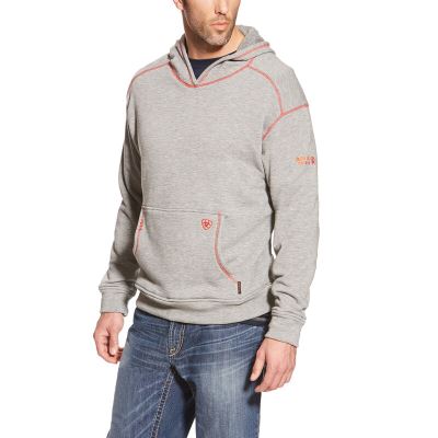 Ariat FR Polartec Gri Kapşonlu Sweatshirt Erkek (12390-541)